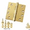 Embassy 4 x 4 Solid Brass Ball Bearing Hinge, Polished Brass Finish with Flat Tips 4040BBUS3F-1 - alternate 3